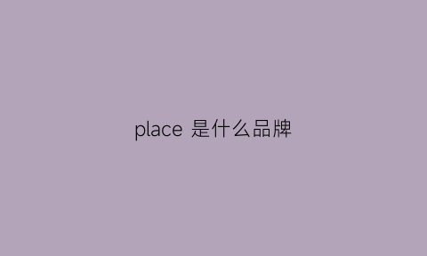 place是什么品牌(palace是什么牌子)